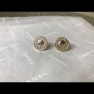 CHANEL coin stud earrings